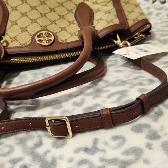 NINE WEST Kyelle Jet Set Satchel Handbag Crossbody Shoulder Bag - Picture 9 of 13